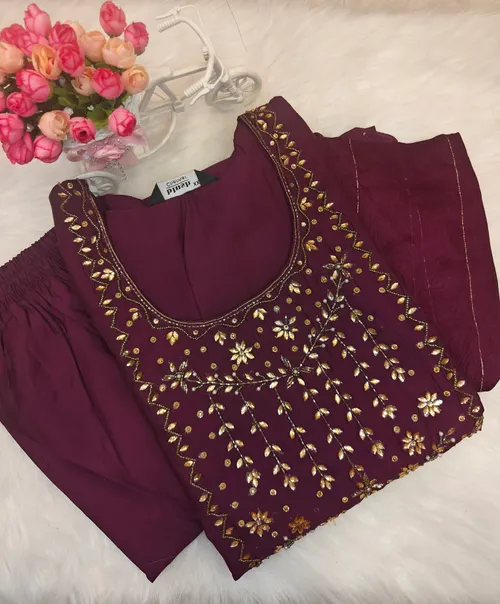 WINE PREMIUM KURTI SET KS06